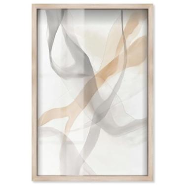 Imagem de Flowing Nexus I Shadowbox Print Boho Gold Wall Art por Art Remedy, moldura loira, 53 x 78 cm