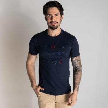 Imagem de Camiseta Acostamento Eselhada Azul Marinho-Masculino