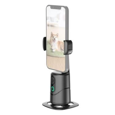 Imagem de Gimbal de Rastreamento Facial Automático IA Suporte para Celular com 360 Robô Selfie Operador Câmera Controle por Gestos Bateria Interna Remoto Desmontável Dois Suportes Cold Shoe Vlog Transmissão ao