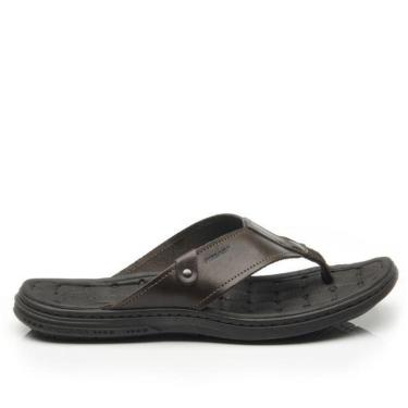 Imagem de Chinelo Masculino Pegada Em Couro CRAVO 131281-Masculino