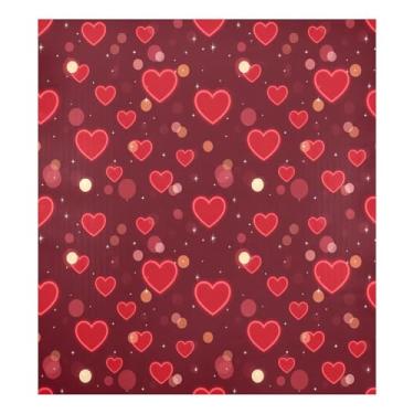 Imagem de Blueangle Capa magnética para lava-louças coração concêntrico dia dos namorados, decoração da capa da máquina de lavar louça, adesivos de eletrodomésticos, adesivos de eletrodomésticos, 58 cm C x 66