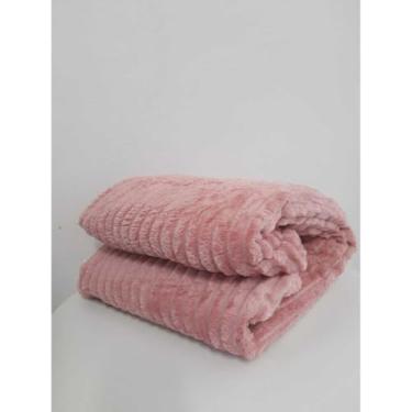 Imagem de Cobertor Manta Canelada Casal Luxo Alto Relevo - Aconchegante e Lavável em Máquina (ROSE)