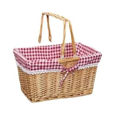 Imagem de Cesta De Armazenamento De Frutas De Vime Feita À Mão Para Camping Ao A