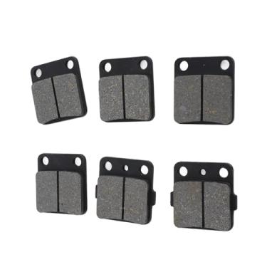 Imagem de Cryfokt Pastilhas de Freio Ajustadas Pastilhas de Freio Traseiras Dianteiras de Metal Durável para Guerreiro 350 Yfm350 1989-2004 6 Peças