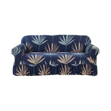 Imagem de Capa De Sofá Antiderrapante Elástica Estampada Protetor De Móveis Para