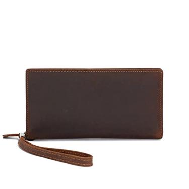 Imagem de Carteira longa masculina carteira de dinheiro carteira masculina bolsa de moedas com zíper (cor: tamanho A: tamanho único)