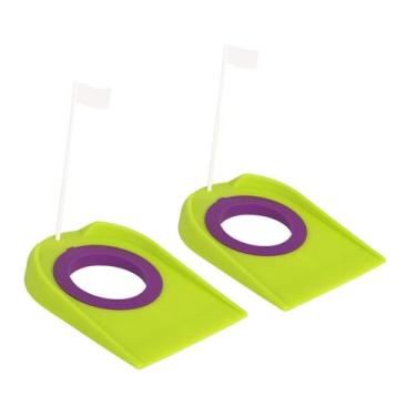 Imagem de Generic Copo de golfe portátil com bandeira e acessórios para retorno de bolas para treino em quintais, escritórios, para homens, mulheres e crianças, 2 Unidades