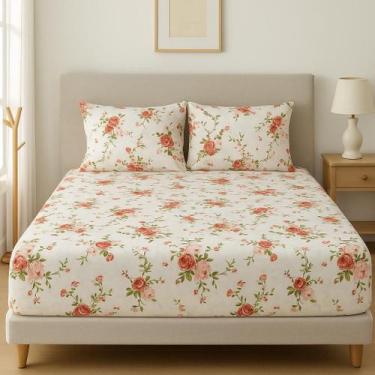 Imagem de Lençol Casal Queen Avulso de Elástico 100% Algodão Premium 200 Fios - 