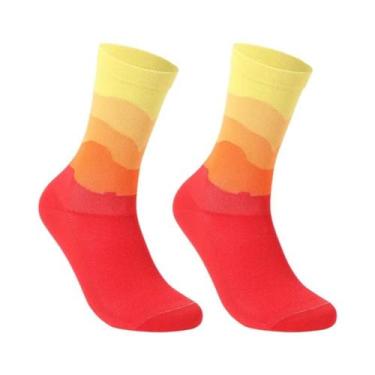 Imagem de Meias Esportivas Unissex Para Atividades Ao Ar Livre Ciclismo Corrida 