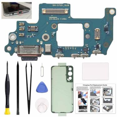 Imagem de Porta de carregamento para Galaxy S24 FE versão dos EUA, novo conector USB-C compatível com Samsung S24 FE SM-S721U/U1/W, inclui instruções e kit de ferramentas
