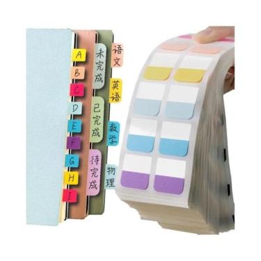 Imagem de Notas Adesivas Transparentes Fluorescentes 120 Pasta, Etiquetas De Índ