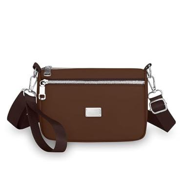 Imagem de Bolsas transversais femininas bolsa de ombro espaçosa feminina transversal, Marrom, Bolsas transversais femininas bolsa de ombro espaçosa feminina transversal