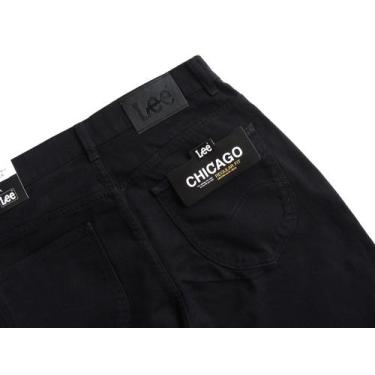 Imagem de Calça Lee Chicago Masculina de Sarja Tradicional 100% Algodão Cintura 