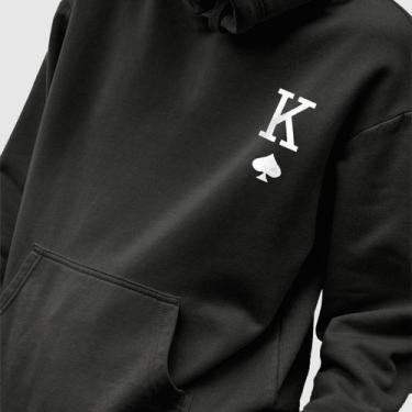 Imagem de Blusa Moletom Genuine Grit Masculina Estampada Algodão 30.1 Rei, Preto