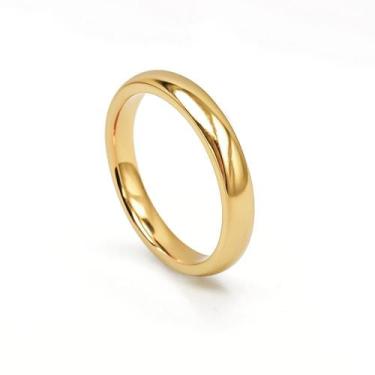 Imagem de Aliança de Tungstênio Ouro 18K 3mm tradicional anatômica - Oremte, 16