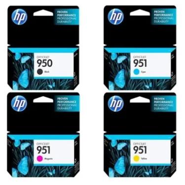 Imagem de Cartucho De Tinta Hp 950 Preto E Hp 951 Kit 3 Cores Magenta, Ciano, Amarelo | 8610 8620 8100 8600 Plus 8630