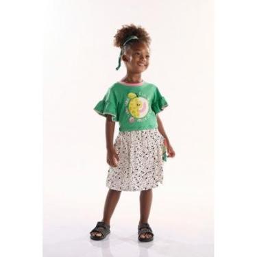 Imagem de Conjunto Infantil para Menina com Blusa e Saia Pomar Feliz Três e Já-Feminino