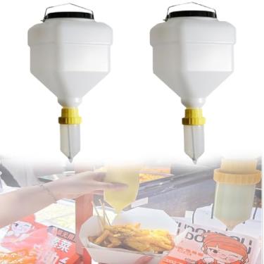 Imagem de Dispensador de condimentos reutilizável, garrafas de molho à prova de vazamento de 5,5 L para ketchup, mostarda, molho de churrasco e óleo - perfeito para cozinhas comerciais (pacote com 2)