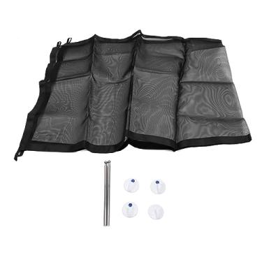 Imagem de CUOFYUNL Portão de malha para animais de estimação Dobrável de proteção multifuncional para gato Cachorro Portão de segurança para escadas, porta preto