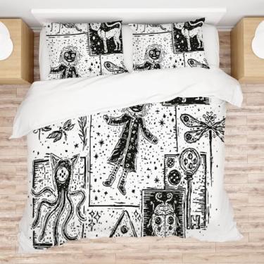 Imagem de Allenjoy Conjunto de edredom solteiro, tamanho misterioso, com botões, princesa, decoração de quarto com 1 fronha SC00215-005