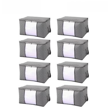 Imagem de Caixa Saco Organizador Cobertor Casaco Guarda Roupa(8 Unis 84L)