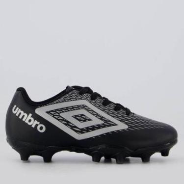 Imagem de Chuteira Umbro X-Diamond Campo Juvenil Preta-Unissex