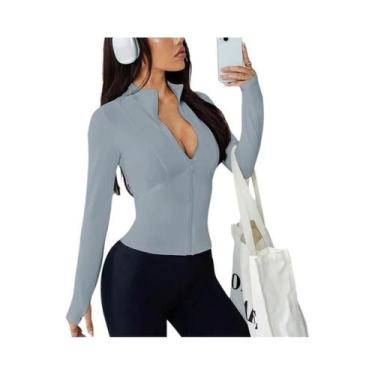 Imagem de Jaqueta Feminina De Corrida Secagem Rápida E Emagrecedora, Top De Yoga