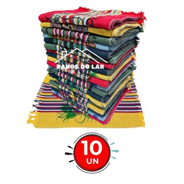 Imagem de Kit Tapete Simples Para Piso De Banheiro E Entrada De Porta Listrado Estampado 100% Algodão 52x34cm Quantidade:10 Tapete