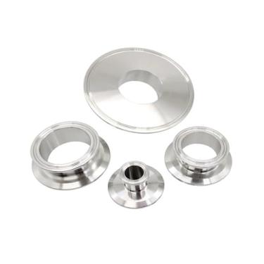 Imagem de 1.3 cm 1.9 cm 3.8 cm 5.1 cm 6.3 cm 7.6 cm 8.9 cm 10.2 cm 15.2 cm Tri Reducing Flange End Cap SUS 304 316L Encaixe de tubulação inoxidável (Mix,304)
