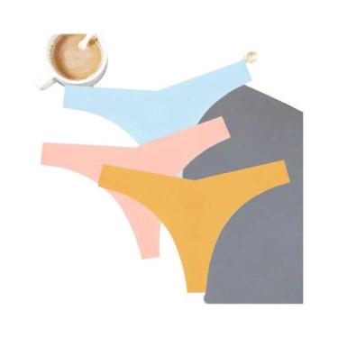 Imagem de Tanga Feminina Sem Costura De Cintura Baixa Em Forma De V, Macia E Ami
