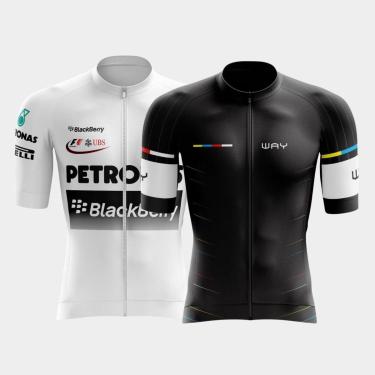 Imagem de Combo 2 Camisas Premium de Ciclismo Masculinas Manga Curta Respirável Proteção Uv-Masculino