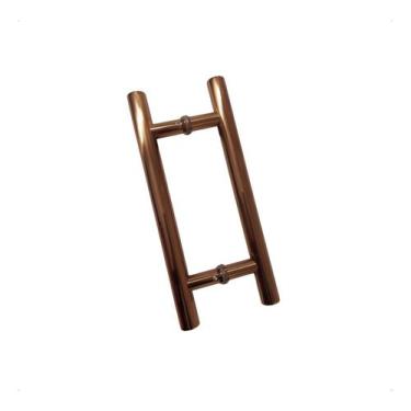 Imagem de Puxador Inox Porta Portão Vidro Madeira Rose Gold 30cm - RR Inox