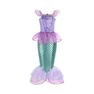 Imagem de Fantasia De Princesa Ariel Da Pequena Sereia Para Meninas, Fantasia De