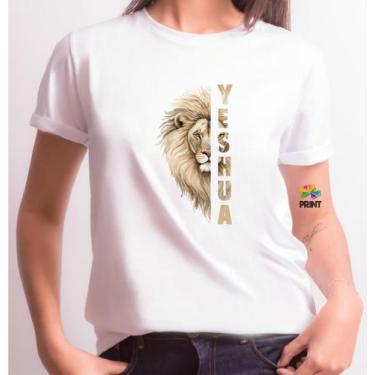 Imagem de Camiseta Adulto Yeshua  Est. Leão de Judá Adam 7 - Religioso Zlprint ,