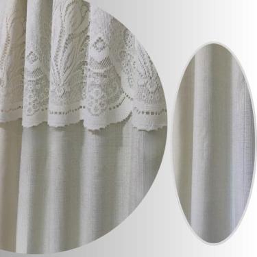 Imagem de CORTINA PARIS COM RENDA 140x280 COR:PALHA - ALGOESTER, PALHA