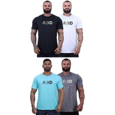 Imagem de Kit 4 Camiseta Tradicional Masculina MXD Dry 100% Poliéster Cor:;Tamanho:G;Gênero:Mascu...