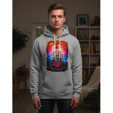Imagem de Moletom Capuz Canguru Stranger Things 2 Unissex Adulto E Inf - - Missi