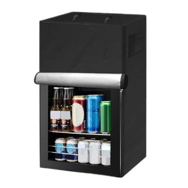 Imagem de Capa de geladeira para ambientes externos | Capa para freezers | Tecido Oxford com zíper impermeável, proteção de geladeira para bebidas e cerveja | Capa de poeira preta para restaurante