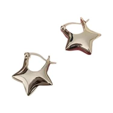 Imagem de Brincos De Argola Estrela Vintage Em Prata Esterlina 925 Para Mulheres