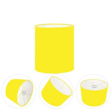 Imagem de Cúpula Abajur E Luminária Cilíndrica Vivare Cp-7001 ø13x15cm - Bocal Nacional Amarelo