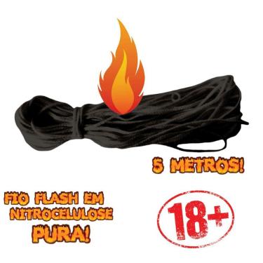 Imagem de Cordao Fio Flash Premium Colorido 5 Metros, Panda Magic Cor Preto