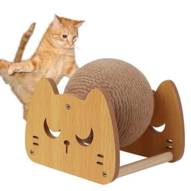 Imagem de Arranhador Gato Pet Bolinha Sisal Rasqueavel Relaxante Anti Estresse C