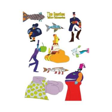 Imagem de Pintura Em Tela Dos Beatles Com Tema De Submarino, Decoração Para Sala