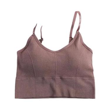 Imagem de Sutiã Esportivo Ajustável Sem Costura Para Mulheres, Top De Yoga Com A