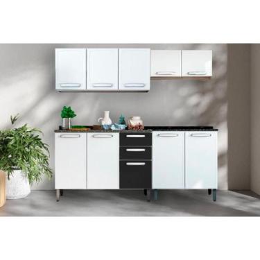 Imagem de Cozinha Modulada Completa Evidence 4 Peças (2 Armários + 2 Balcões) C4