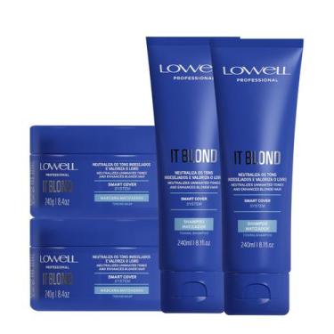 Imagem de Kit Lowell It Blond Shampoo Máscara Extra (4 produtos)