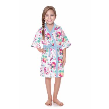 Imagem de Roupão Infantil Felpudo Quimono P Estampado Lepper