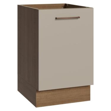 Imagem de Balcão De Cozinha 50cm 1 Porta (sem Tampo) Rc Agata Madesa Rustic/crema