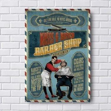 Imagem de Placa Quadro Mdf Barber Shop Tam 20x20cm Alta Qualidade - ARTSIM