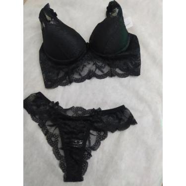Imagem de Conjunto renda preto - Delicata